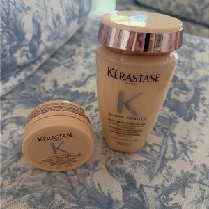 NWT - KERASTASE Gloss Absolu Hair - BAIN CRÈME HYDRA-GLAZE & MASQUE CRÈME HG